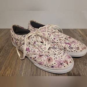 Vans, 9.5, purple flowers